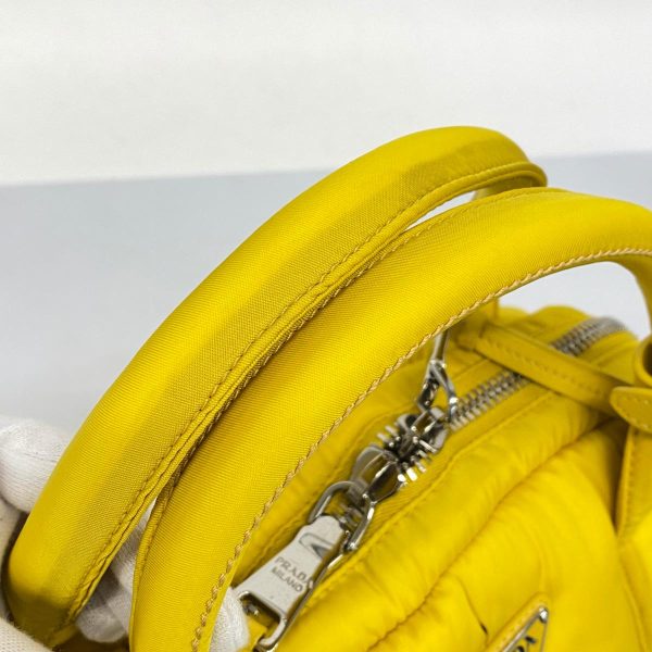 1240001038393 10 Prada 2 Way Bag Nylon Hardware Yellow Silver