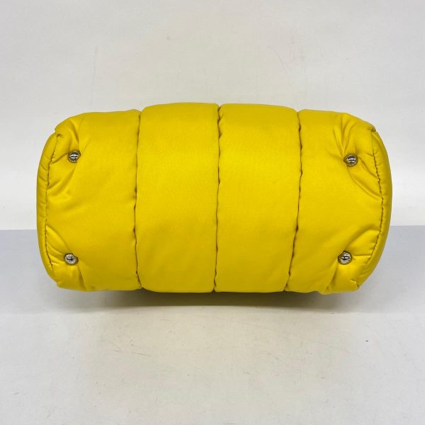 1240001038393 3 Prada 2 Way Bag Nylon Hardware Yellow Silver