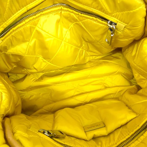 1240001038393 4 Prada 2 Way Bag Nylon Hardware Yellow Silver