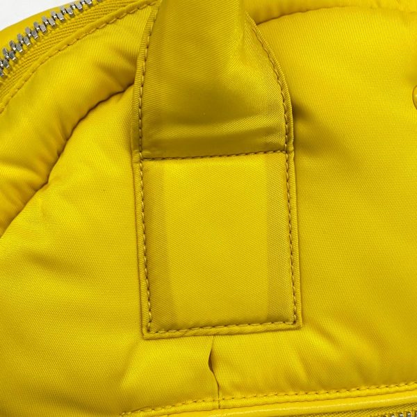 1240001038393 6 Prada 2 Way Bag Nylon Hardware Yellow Silver