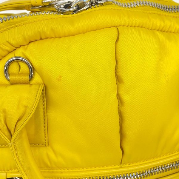 1240001038393 9 Prada 2 Way Bag Nylon Hardware Yellow Silver