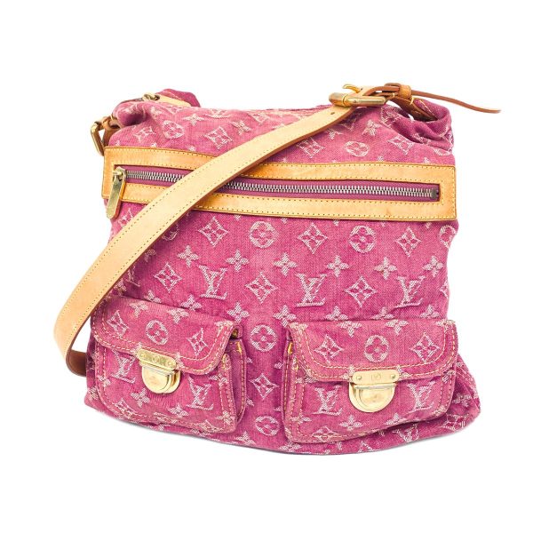 1240001038403 1 Louis Vuitton Shoulder Bag Denim Baggy GM Fuchsia