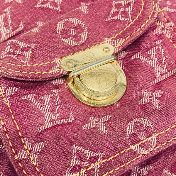 1240001038403 14 Louis Vuitton Shoulder Bag Denim Baggy GM Fuchsia