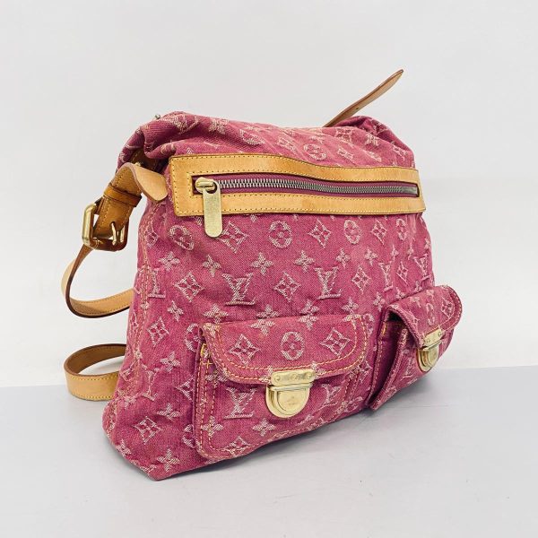 1240001038403 2 Louis Vuitton Shoulder Bag Denim Baggy GM Fuchsia