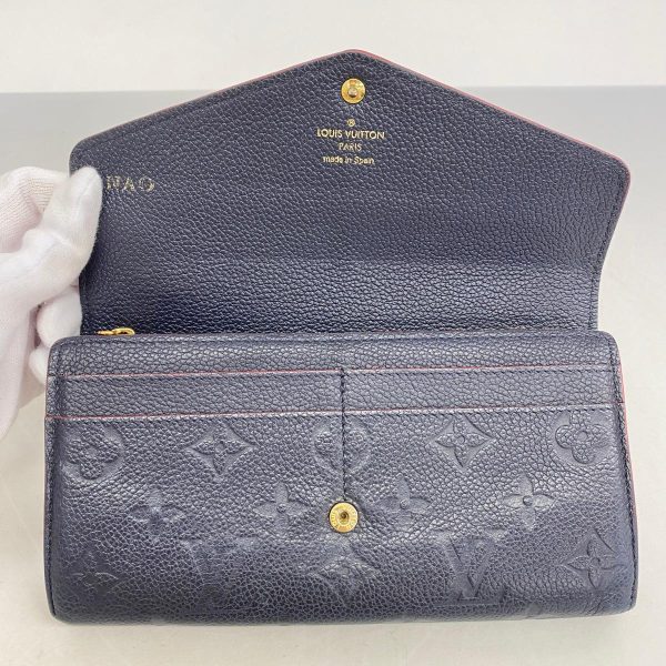 1240001038413 3 Louis Vuitton Wallet Empreinte Sara Marine Rouge