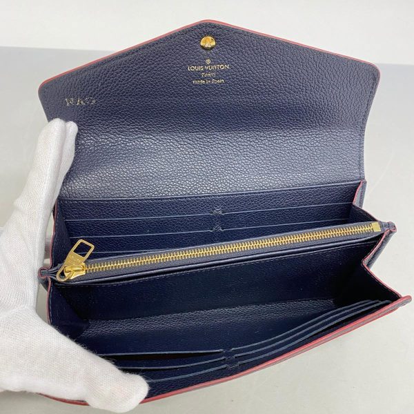 1240001038413 4 Louis Vuitton Wallet Empreinte Sara Marine Rouge