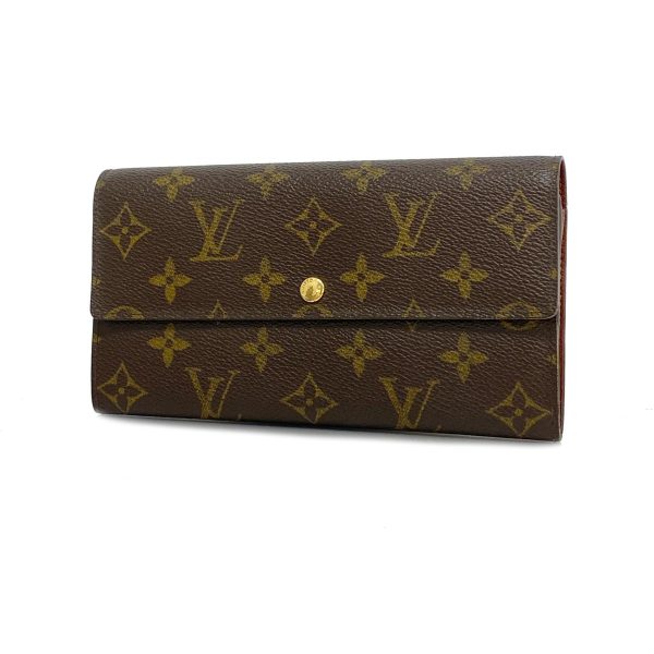 1240001038419 1 Louis Vuitton Long Wallet Porte Mone Credit Brown