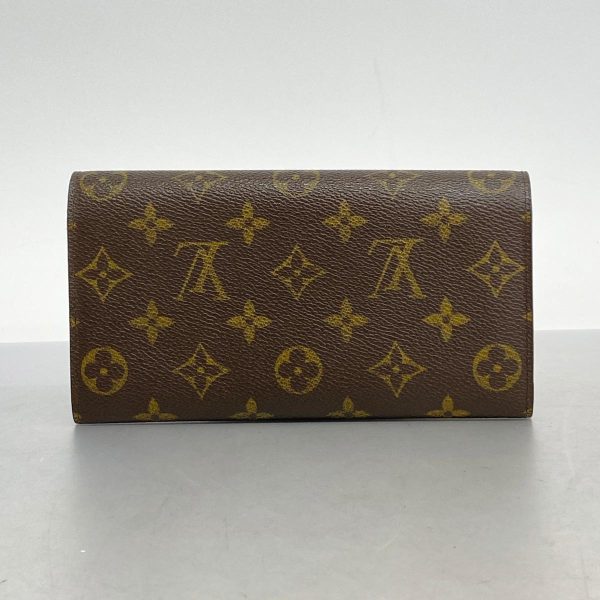 1240001038419 12 Louis Vuitton Long Wallet Porte Mone Credit Brown