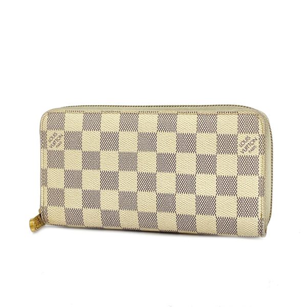 1240001038420 1 Louis Vuitton Long Wallet Damier Zippy White