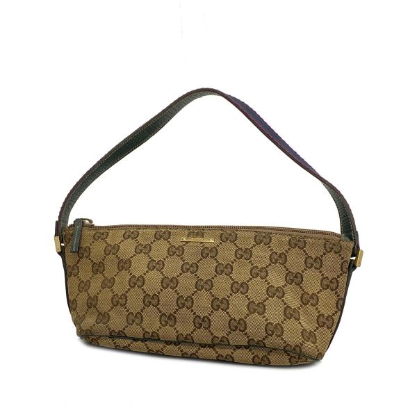 1240001038424 1 Gucci Pouch GG Canvas Brown Gold Hardware