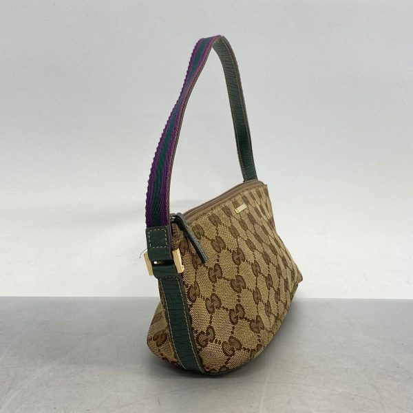 1240001038424 2 Gucci Pouch GG Canvas Brown Gold Hardware