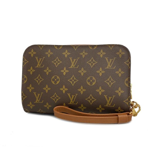 1240001038437 1 Louis Vuitton Clutch Bag Monogram Orsay Brown