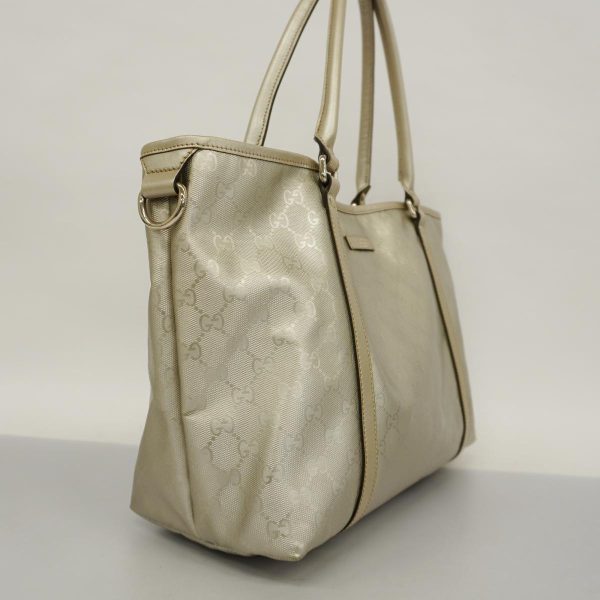 1240001038441 2 Gucci Tote Bag GG Impleme Leather Silver