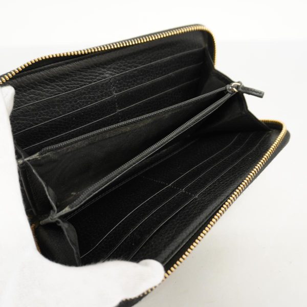 1240001038456 3 Gucci Long Wallet Interlocking G Leather Black