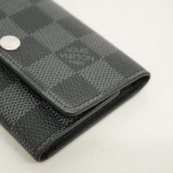 1240001038461 7 Louis Vuitton Key Case Multicle 6 Black Gray