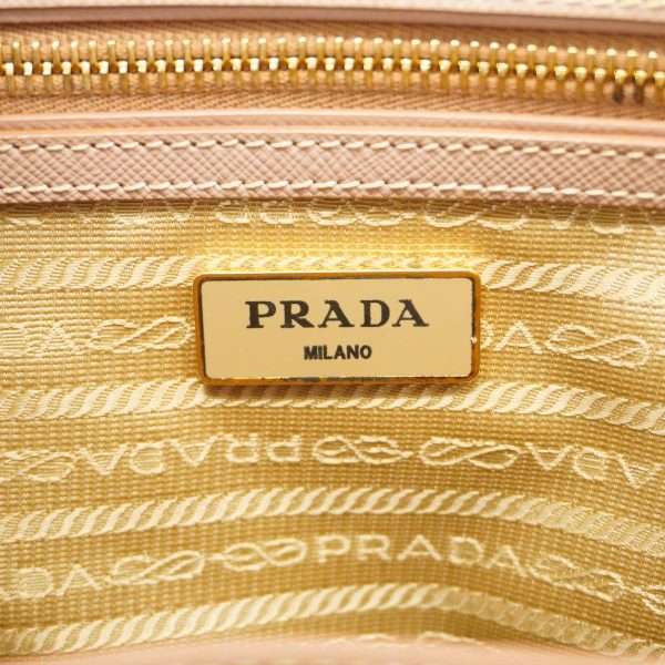 1240001038508 5 Prada Saffiano Leather 2 Way Bag Pink Beige Gold