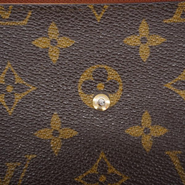 1240001038523 14 Louis Vuitton Long Wallet Porte Mone Credit Brown