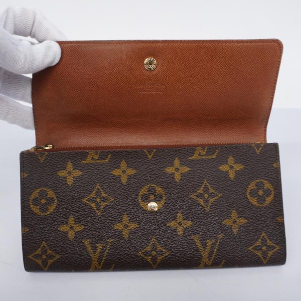 1240001038523 15 Louis Vuitton Long Wallet Porte Mone Credit Brown