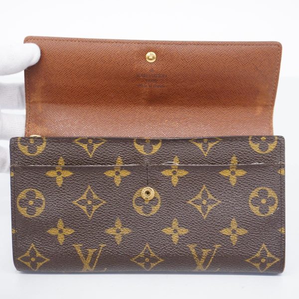 1240001038524 15 Louis Vuitton Long Wallet Portomone Credit Brown