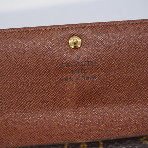 1240001038524 4 Louis Vuitton Long Wallet Portomone Credit Brown