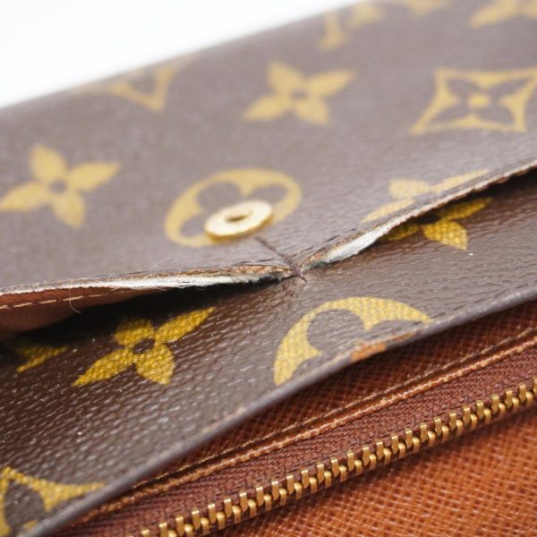 1240001038524 9 Louis Vuitton Long Wallet Portomone Credit Brown