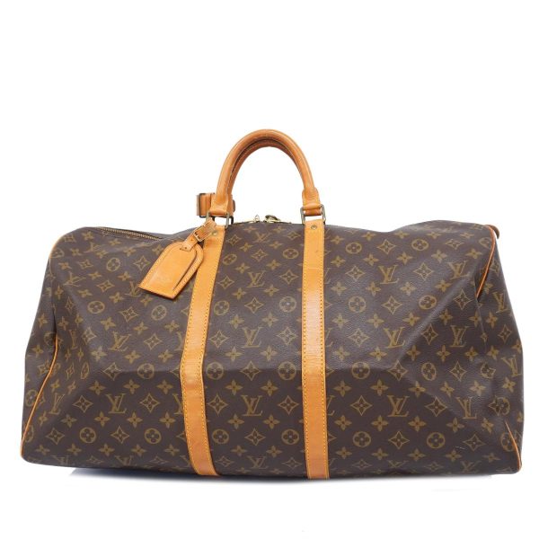 1240001038530 1 Louis Vuitton Boston Bag Monogram Keepall 55 Brown