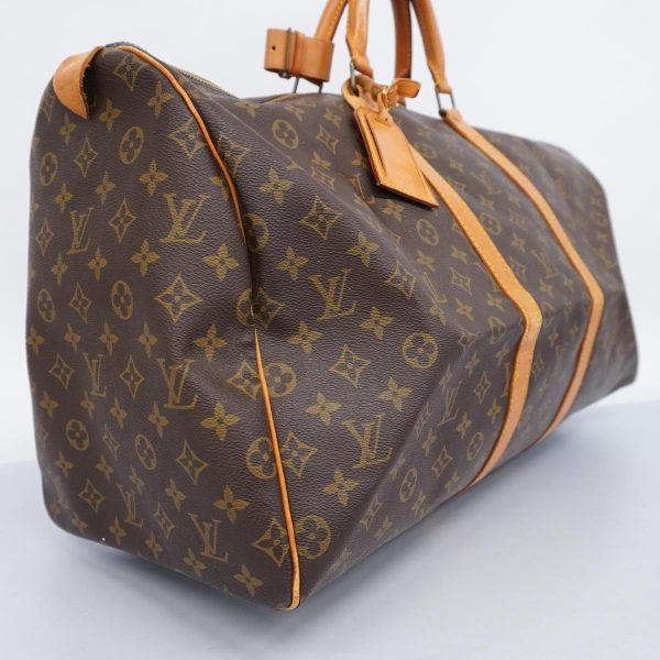 1240001038530 2 Louis Vuitton Boston Bag Monogram Keepall 55 Brown