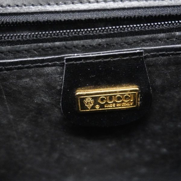 1240001038535 5 Gucci Shoulder Bag Leather Black Gold Hardware