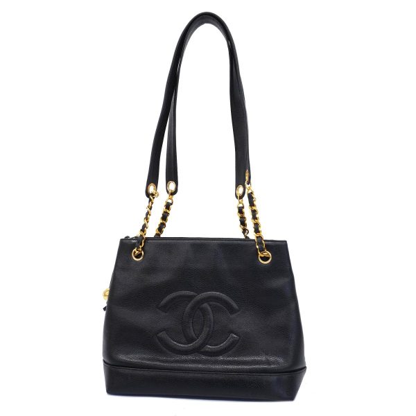 1240001038537 1 Chanel Shoulder Bag Chain Caviar Skin Black