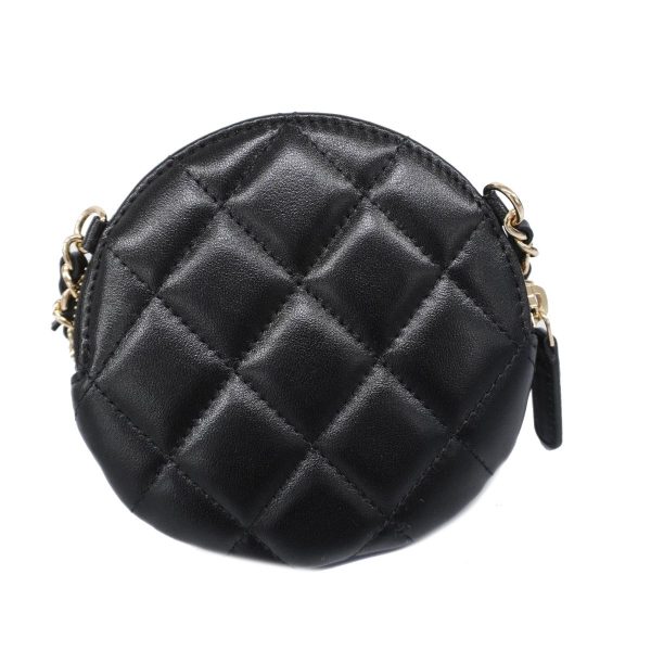 1240001038554 6 Chanel Shoulder Bag Matelasse Camellia Chain Black