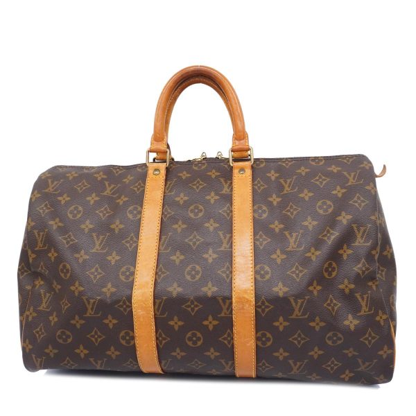 1240001038583 1 Louis Vuitton Boston Bag Monogram Keepall 45 Brown