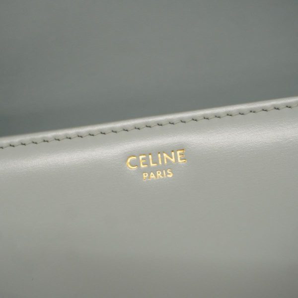 1240001038590 5 Celine Shoulder Bag Midium Victoire Leather Triomphe Logo Black