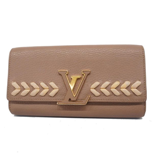 1240001038617 1 Louis Vuitton Wallet Portefeuille Capucines Taupe