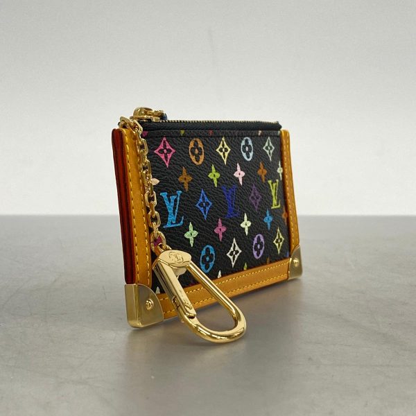 1240001038647 2 Louis Vuitton Coin Case Multicolor Pochette Noir