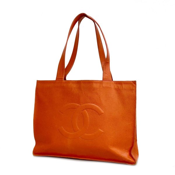 1240001038662 1 Chanel Shoulder Bag Caviar Skin Orange