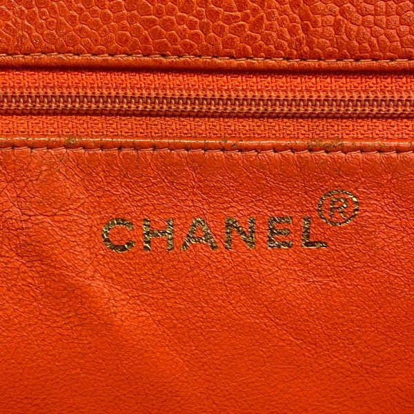 1240001038662 5 Chanel Shoulder Bag Caviar Skin Orange