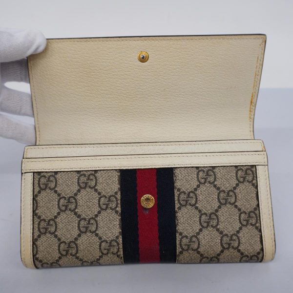 1240001038704 12 Gucci Long Wallet Ophidia Leather Ivory Beige