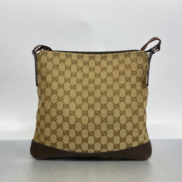 1240001038751 16 Gucci Shoulder Bag GG Canvas Brown Beige