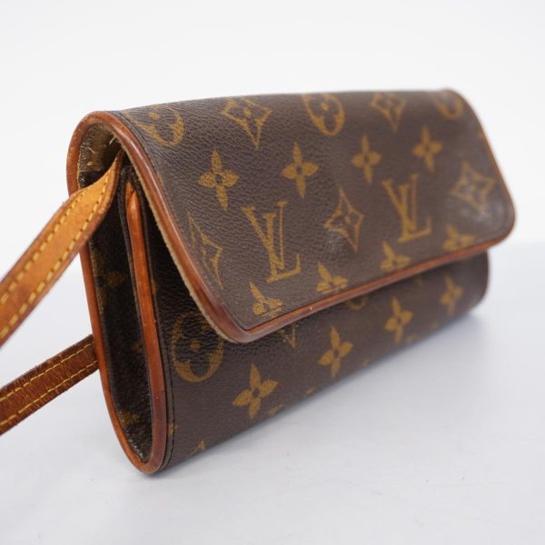 1240001038767 2 1 Louis Vuitton Shoulder Bag Pochette Twin PM Brown