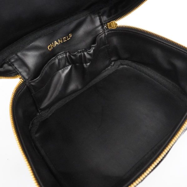 1240001038770 4 Chanel Vanity Bag Bicolore Lambskin Black