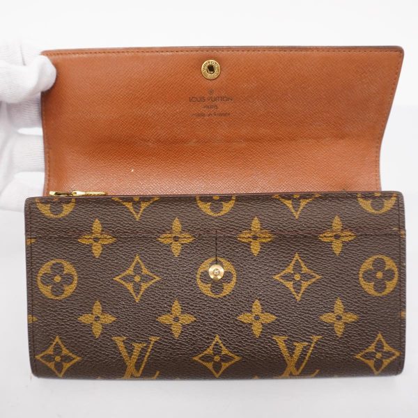 1240001038783 13 Louis Vuitton Long Wallet Porte Mone Credit Brown