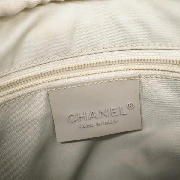 1240001038810 5 Chanel Tote Bag Sports Nylon White Gray