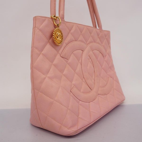 1240001038811 2 Chanel Tote Bag Reprint Tote Caviar Skin Pink