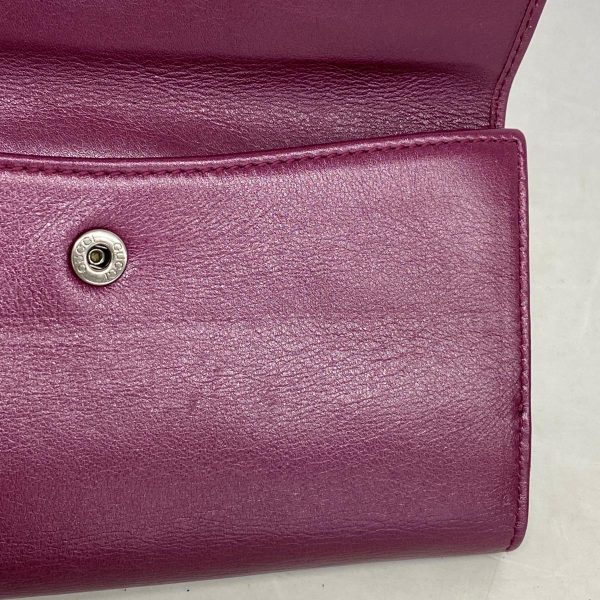 1240001038831 6 Gucci Long Wallet Interlocking G Leather Purple