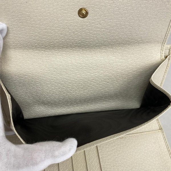 1240001038832 8 Gucci Wallet GG Canvas Sherry Line Ivory Brown