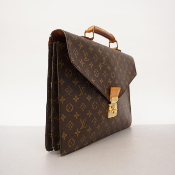 1240001038864 2 Louis Vuitton Briefcase Monogram Conseier Brown