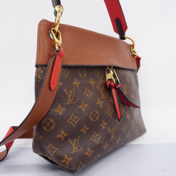 1240001038916 2 Louis Vuitton 2way Bag Tuileries Hobo Brown Red