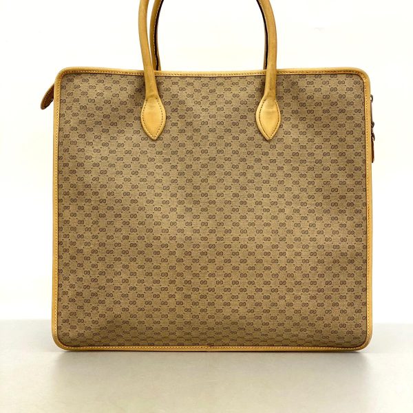 1240001038937 10 Gucci Tote Bag Sherry Line Micro GG Brown Beige