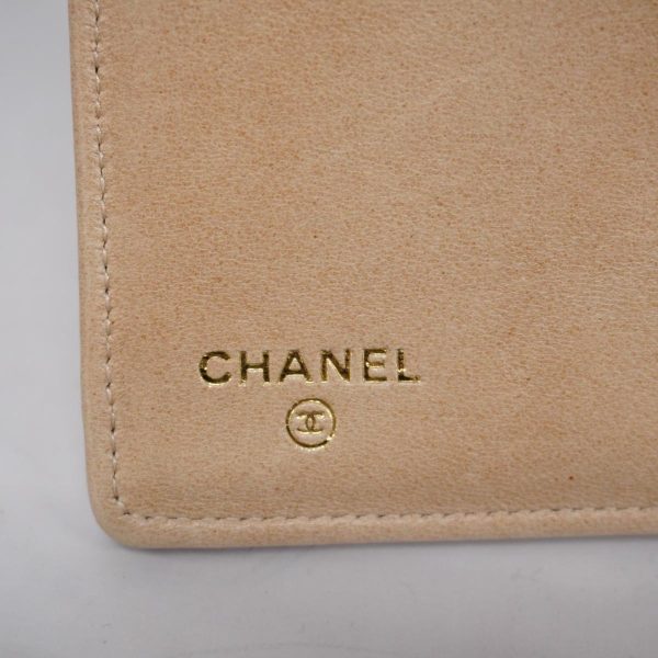 1240001038957 4 Chanel Long Wallet Camellia Lambskin Beige