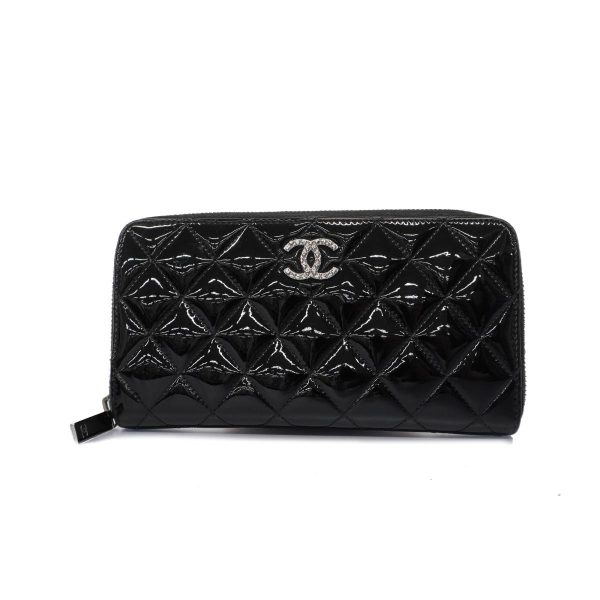 1240001038962 1 Chanel Wallet Matelasse Brilliant Patent Black